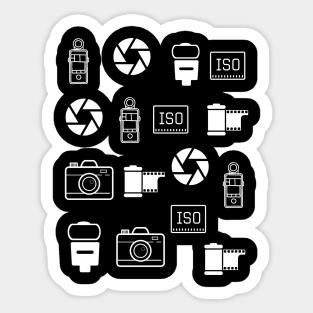 A Bunch of Photographic Stuff in Black Sticker